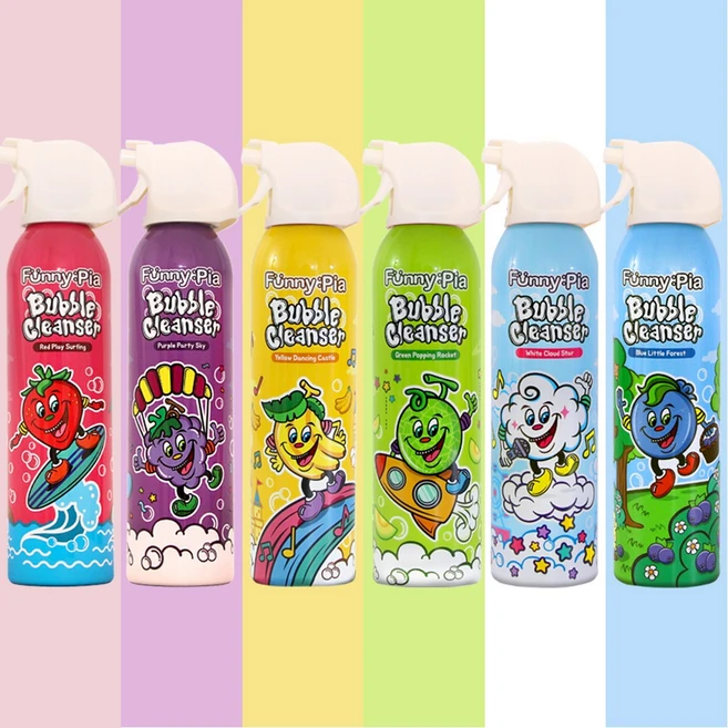 퍼니피아 버블클렌저 1200ml 유아 키즈 거품 목욕 알러젠프리, 버블클렌저 6종 1세트 - 쿠팡