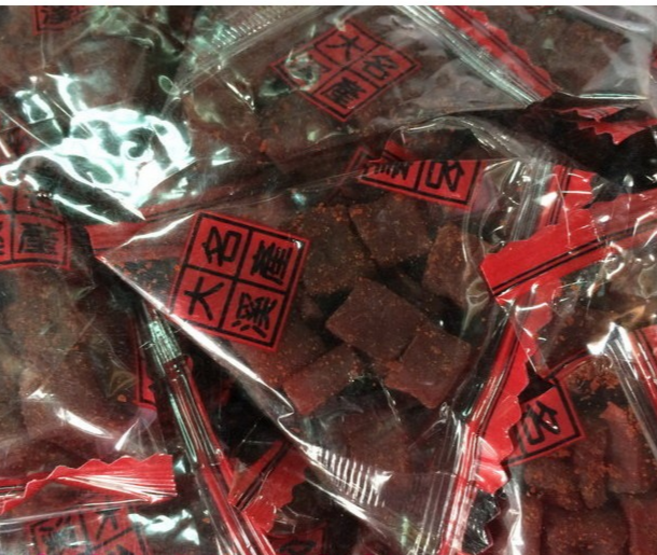 大溪名產 古早味懷舊零食 手工豆丁 三角包豆干, 1個