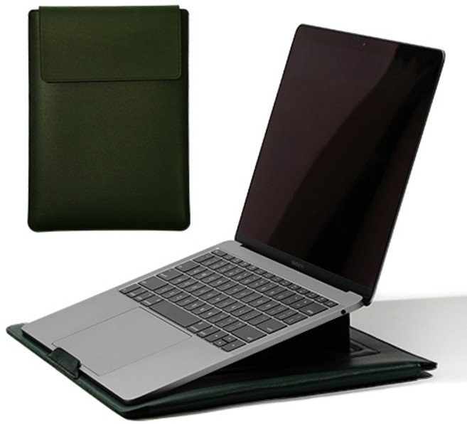 라이트피플 노트북 맥북 파우치 거치대겸용, 그린, 1개