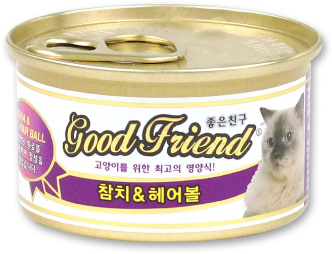 굿프렌드 고양이 간식캔, 굿프랜드 캔 참치헤어볼 85g, 85g, 24개