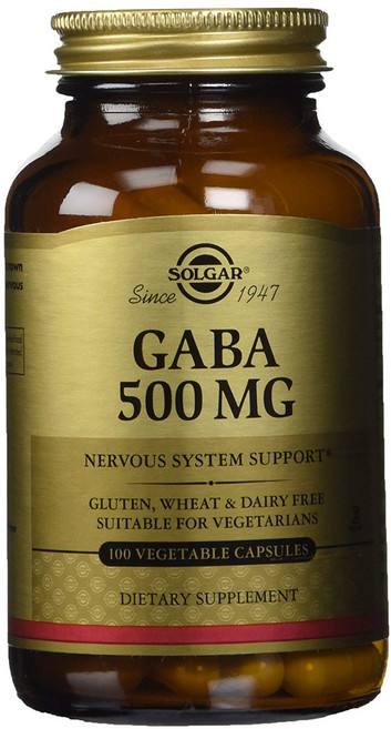 SOLGAR GABA素食膠囊 500mg, 100顆, 1罐