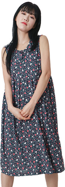 폭스 냉감 A타입 민소매 원피스 잠옷 E6 여성용