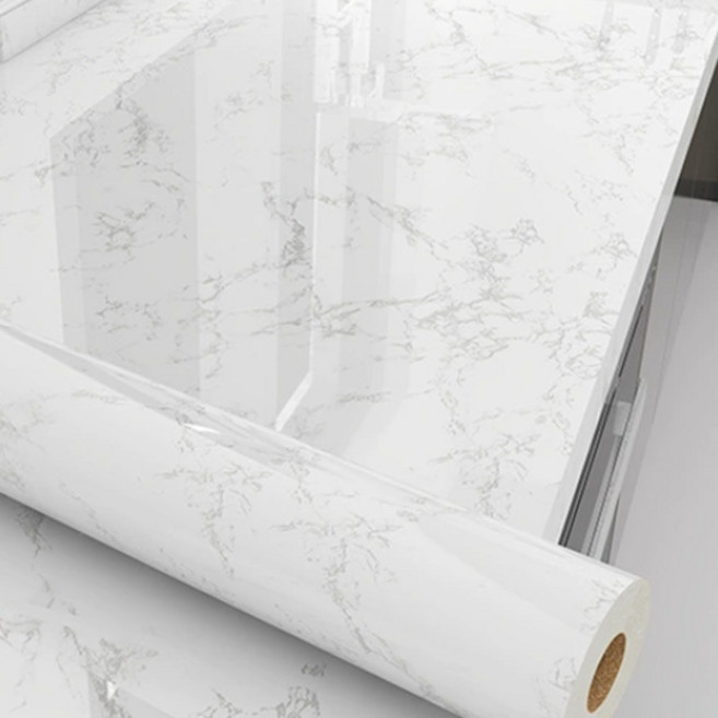 살림장인 홈클리닝 전문가가 추천하는 주방 대리석 시트지, 화이트, 1롤