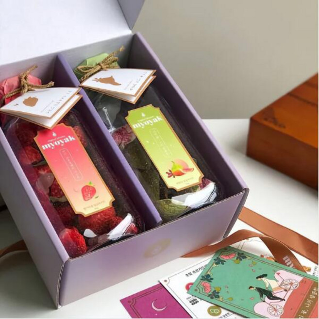 아트박스/묘약 [설선물세트]묘약 담금주키트 2구 선물세트 - 500 X 2ea, 야관문, 진저페어, 500ml