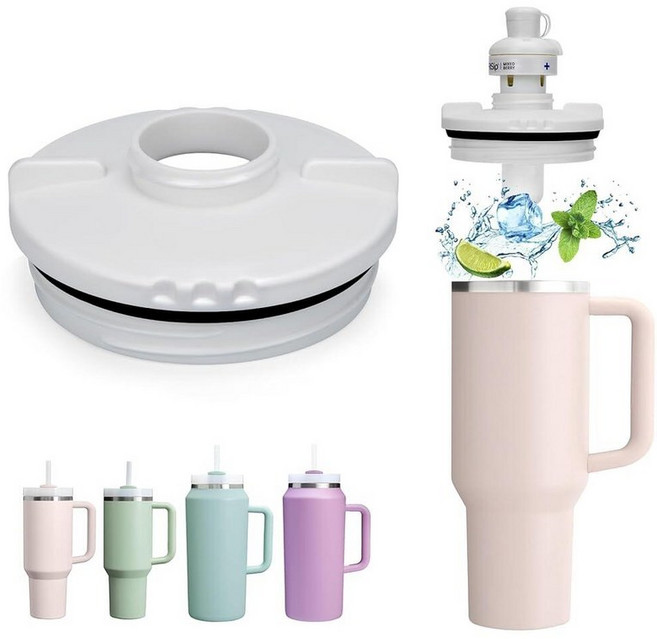 YOUSHARES Owala FreeSip 단열 스테인리스 스틸 24/25/32/40온스와 호환되는 물병 어댑터 맛 카트리지 컵과 병 액세서리 166850, Bottle Adapter for Stanley H2