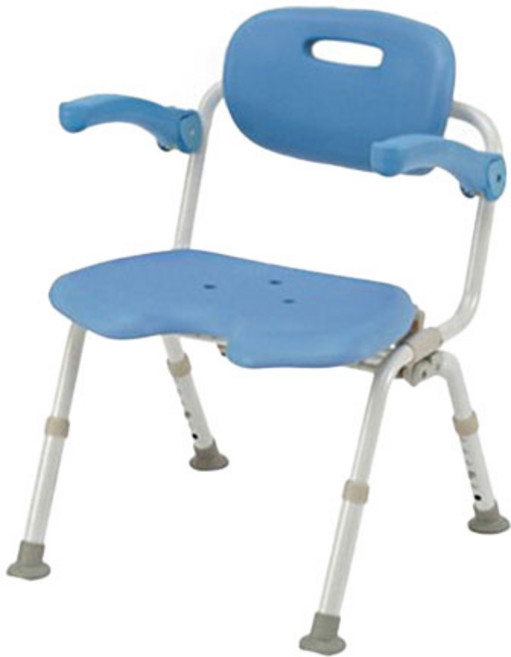 노인 목욕의자 PN-L4152101D 뉴클리어 (신형 원터치), 15%, 1개, 장기요양등급 15% 블루