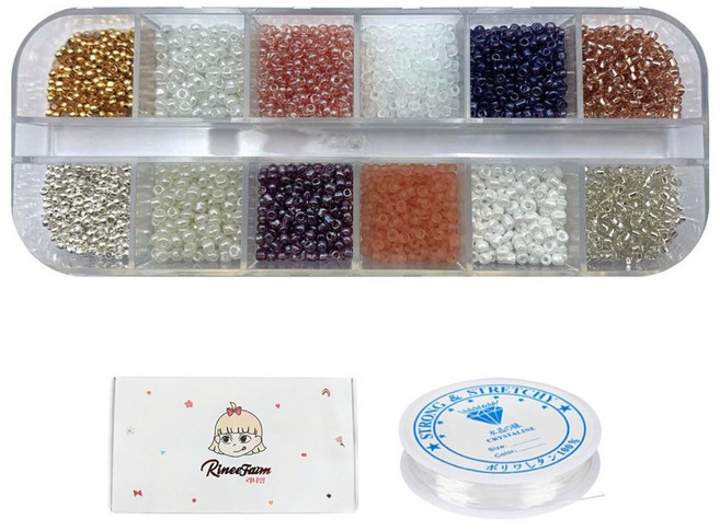 리니팜 비즈 반지 만들기 세트, 1세트, 라일락