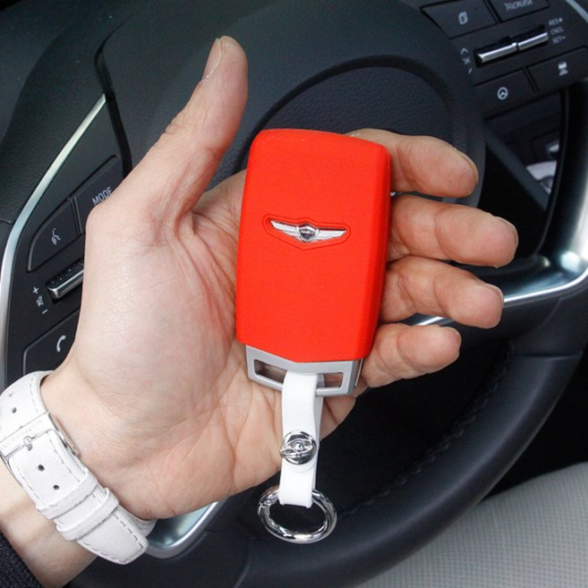 제네시스 G70 G80 G90 EQ900 키케이스 키홀더 키링 호환 용품, 키케이스 (그린)