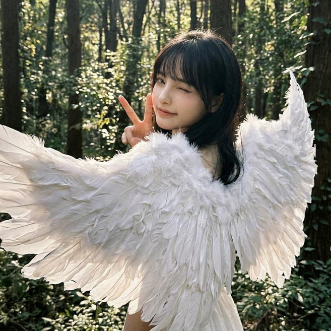 키치셀럽 앤젤앤데빌 파티용품 대형 천사날개 악마 할로윈 나비 코스튬, 1개, 퓨어엔젤_화이트단품