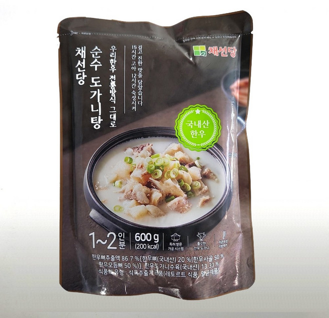 채선당 도가니탕 600g 채선당에서 만든 한우 도가니탕, 1개