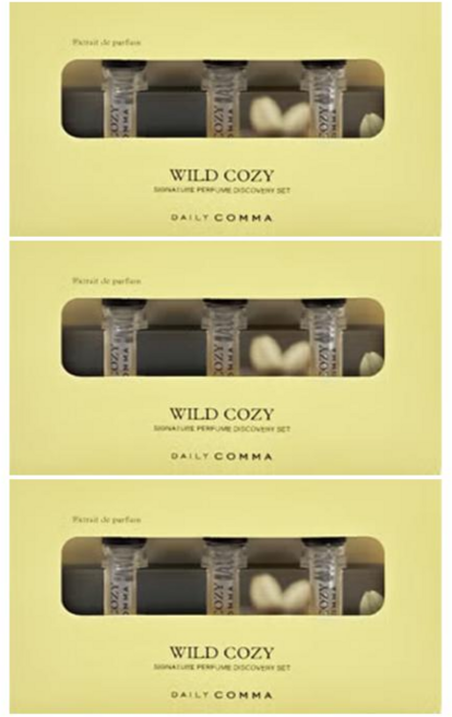 데일리콤마 시그니처퍼퓸 디스커버리세트 와일드코지 3.3ml (3ea), 3세트