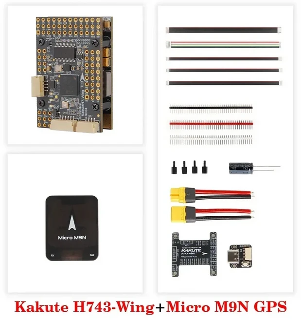 Holybro Kakute H743-Wing 비행 컨트롤러는 고정익 및 VTOL FPV 드론용 INAV/ Ardupilot BMP280 기압계 3-8, 01 Kakute H743 Wing M9N