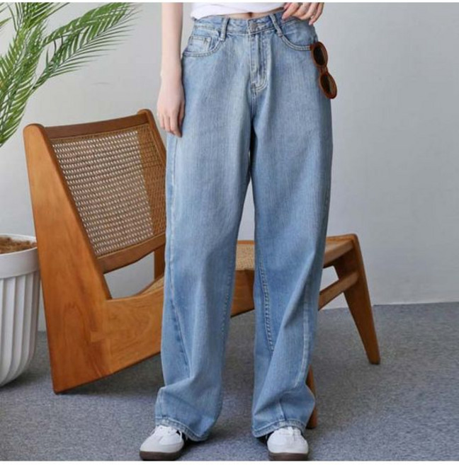 피핀 절개 워싱 와이드 데님팬츠 710331 671170