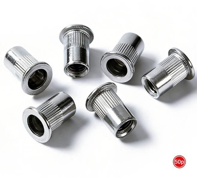 LXU 고강도 팝너트 원형 리벳너트 스텐 리벳트못, 50개, M3