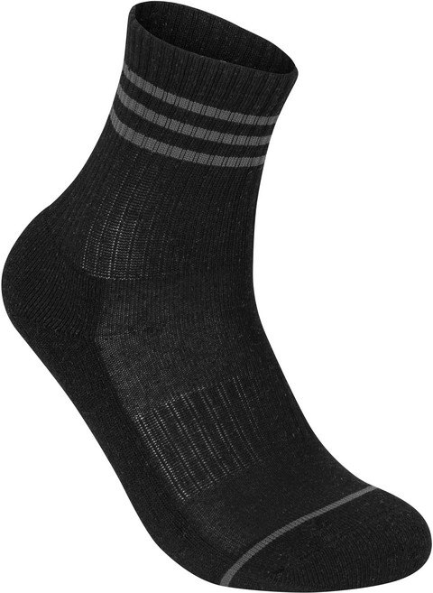 DASAMA 텐셀 하이크 크루 스포츠 등산 트레킹 하이킹 속건성 쿠션 기능성 양말, 1개, 블랙