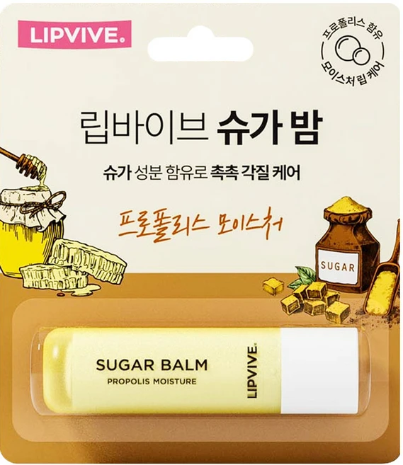 애경 립바이브 슈가밤 립밤 보습 립케어, 5개, 4.8g, 프로폴리스 모이스처 - 쿠팡