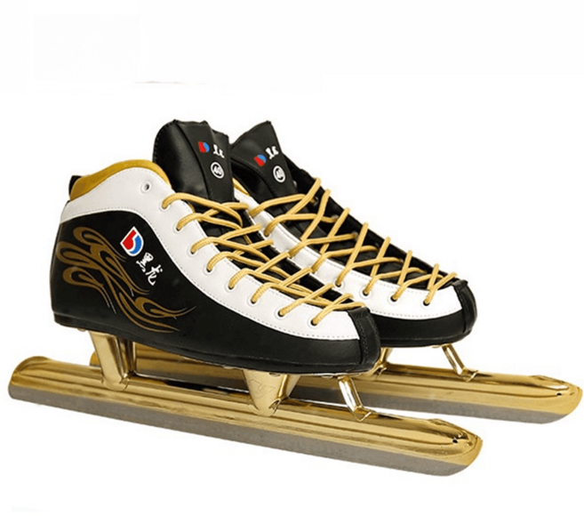 스피드스케이트 스케이트화 쇼트트랙 빙상 빙상화, 41, 골드 블랙