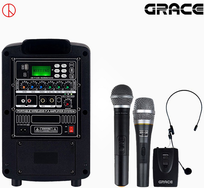 [당일발송 / 17시마감] 그레이스 EG-110N 블루투스 이동식앰프 충전식 스피커 지방선거 유세용 26년형 + 마이크, 핸드마이크