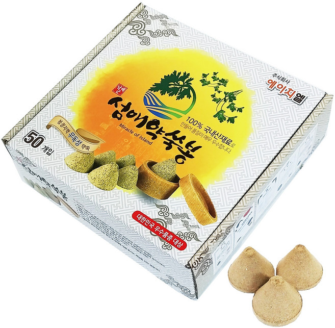 건강나라 섬애약쑥봉 50개입 /경남 남해섬애쑥 /국내산/대한민국우수품종 대상, 1개