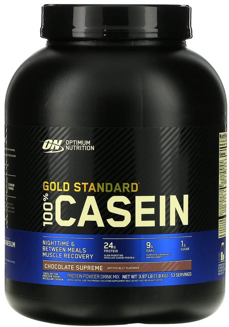 옵티멈뉴트리션 골드 스탠다드 카제인 초콜릿 수프림, 1.8kg, 1개