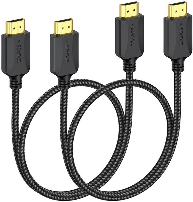 1.8m6피트 HDMI 케이블 10팩 4K HDMI 컴퓨터 TV 케이블 멀티 팩 브레이드 - 고속 차폐 HDMI 2.0 케이블 수 유연한 이더넷 4K HDR HDCP 2.2, 2