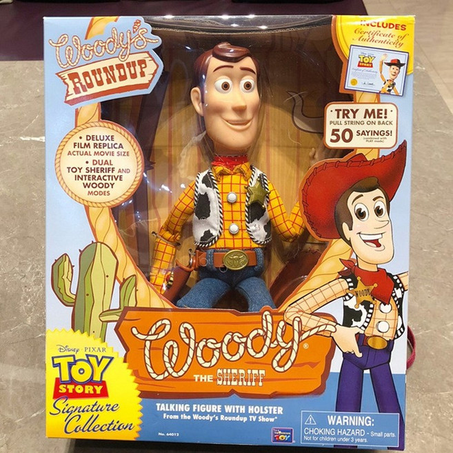 씽크웨이 토이스토리 컬렉터 에디션 우디 피규어 인형 픽사 토킹, 1개