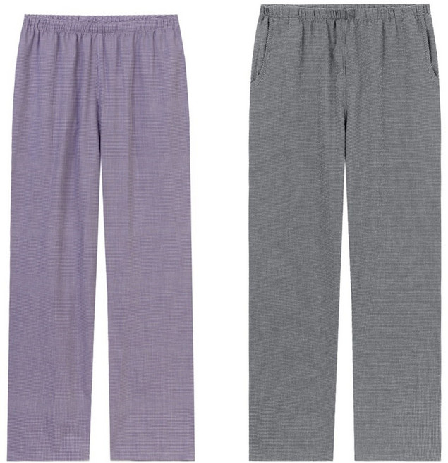 트라이 여 9부 파자마 구김지 시어써커 주름지 여름 잠옷 바지