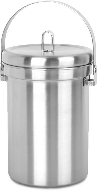 [재리마켓] 스텐 음식물 쓰레기통 3L SUS304 냄새차단 밀폐 주방 음쓰통, 1개