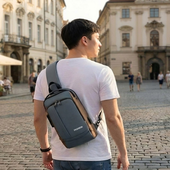 네쥬 해외여행 도난방지가방 방수 잠금 크로스백