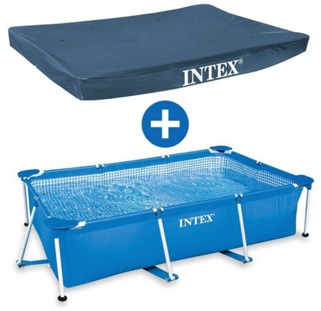 [코스트코] 4시이전주문건당일발송/인텍스 사각 프레임 풀장+풀장커버 / L 300x W 200x H 75cm / 대형풀장 /강아지수영장/ 인텍스 프레임풀 대 INTEX 28272, 정품덮개 포함 풀장(28272), 1개