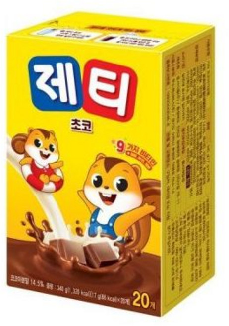 제티 초코스틱(17gx20T/동서식품), 20개입, 1개, 17g