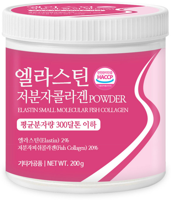 푸른들판 먹는 엘라스틴 저분자 콜라겐 분말 HACCP, 200g, 1개