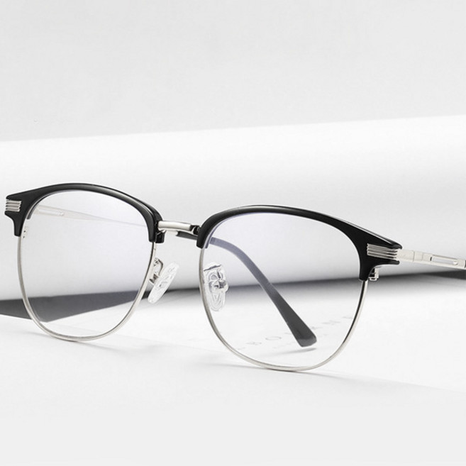 제이비나인 그대로착용 Click 2컬러 블루라이트차단안경 하금테안경 블랙 골드 실버