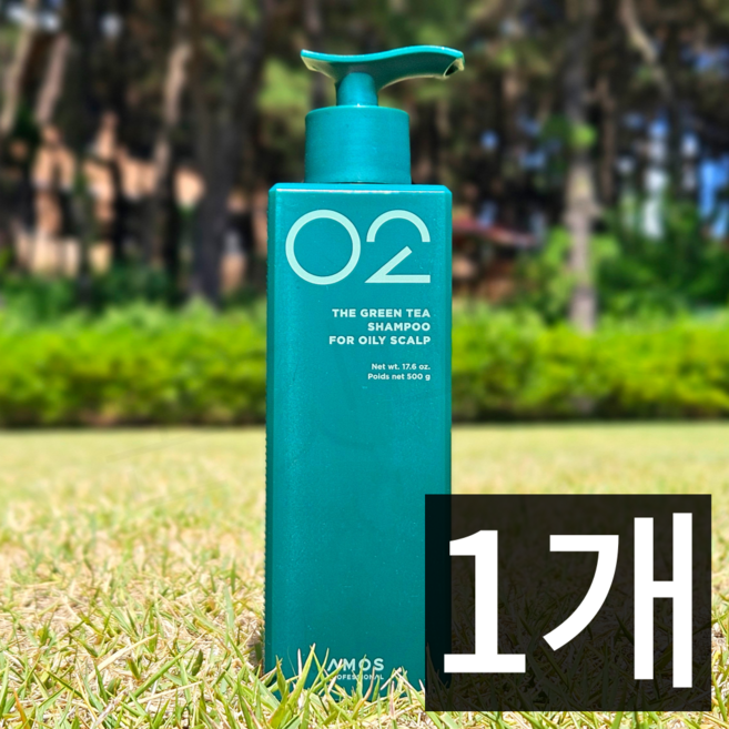 아모스프로페셔널 녹차실감 샴푸 지성 두피용, 1개, 500ml