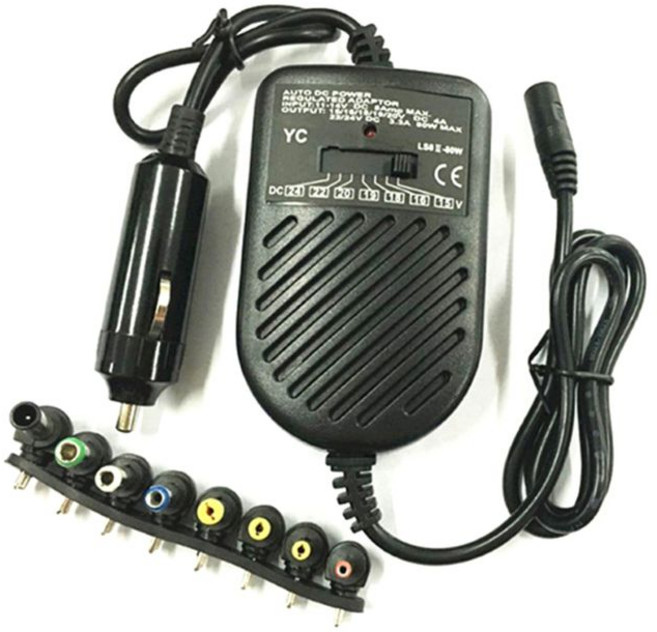 노트북 노트용 DC 80W 자동차용 범용 충전기 전원 공급 어댑터 세트, 한개옵션0