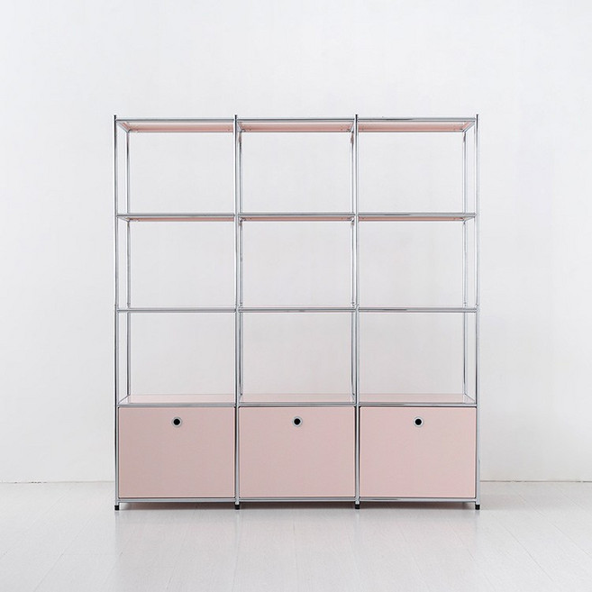 심플리 3x4 수납장 3문 BC631, 라이트핑크 8892.3749