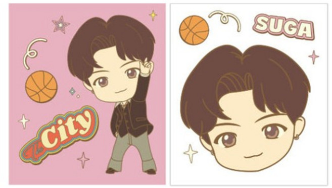 BTS 타이니탄 다이너마이트 슈가 보석십자수 스티커 9.5x11cm, 없음