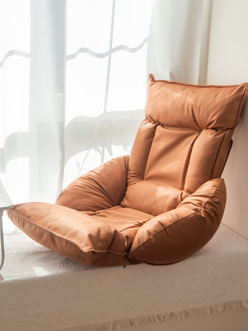 다다미 일본식 접이식 좌식의자 각도조절 허리보호 팔걸이 소파형 안락한 게임용 침대용 등받이 편안한 기숙사 휴대용 명상용 1인용, 1개, 심플 다크그레이 허리조절