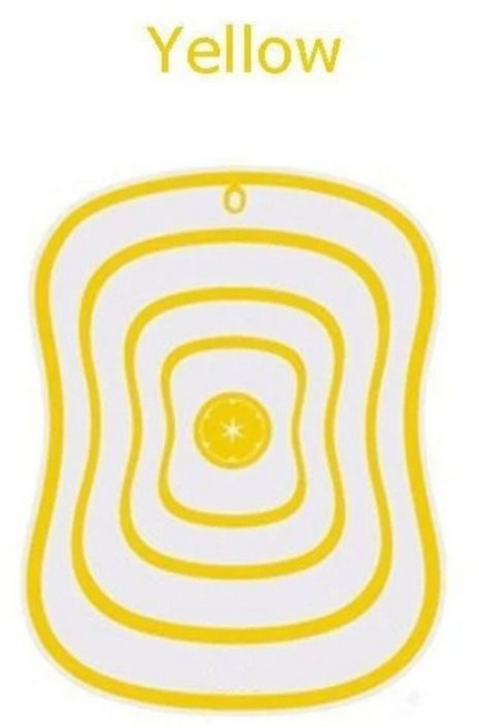 새로운 미끄럼 방지 도마 유연한 투명 항균 PP 분류, 02 Yellow, 1개