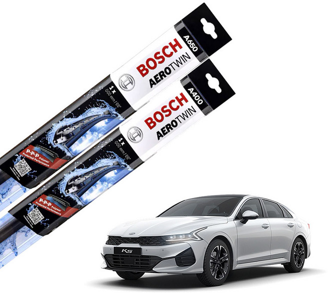 K5 DL3 (2019.12~) 보쉬 와이퍼 뉴 에어로트윈 EPDM A650+A400 (2개 1세트)