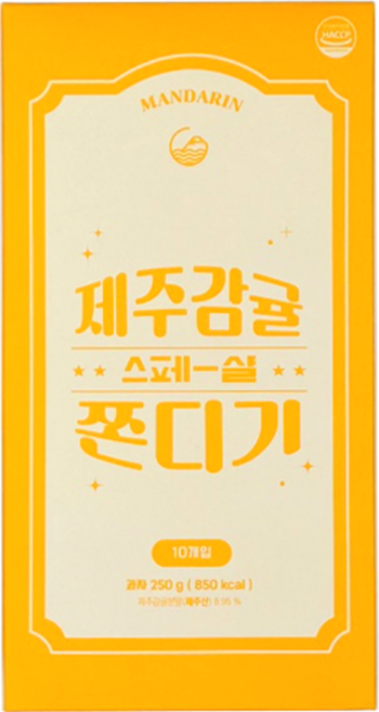 제주 감귤 쫀디기 스페-샬 10개입 쫀드기 추억의 간식 여행 선물 기념품, 1개, 250g