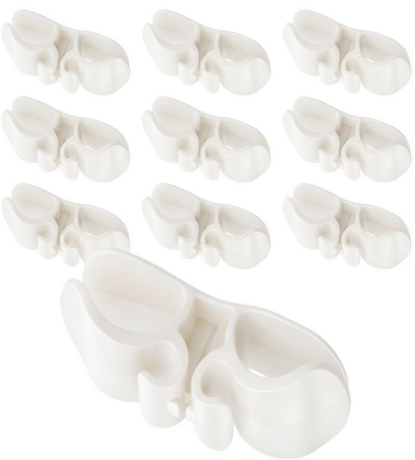 오리비아 다용도 케이블 전선 정리 홀더, 화이트 10개, 1세트