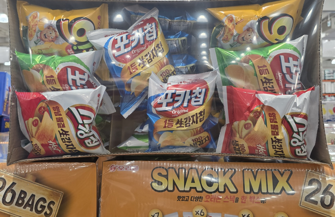 minh 오리온 감자 패밀리팩 (포카칩 스윙칩 오감자) + 감자스낵믹스, 감자스낵믹스26개입, 1박스