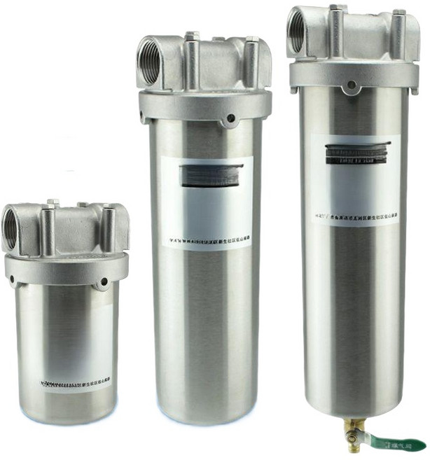 내압성 필터 스테인리스 하우징 10인치 정수 녹물 침전 제거 주방 가정용 정화, 하수구 없는 5인치 4점 정품304소재