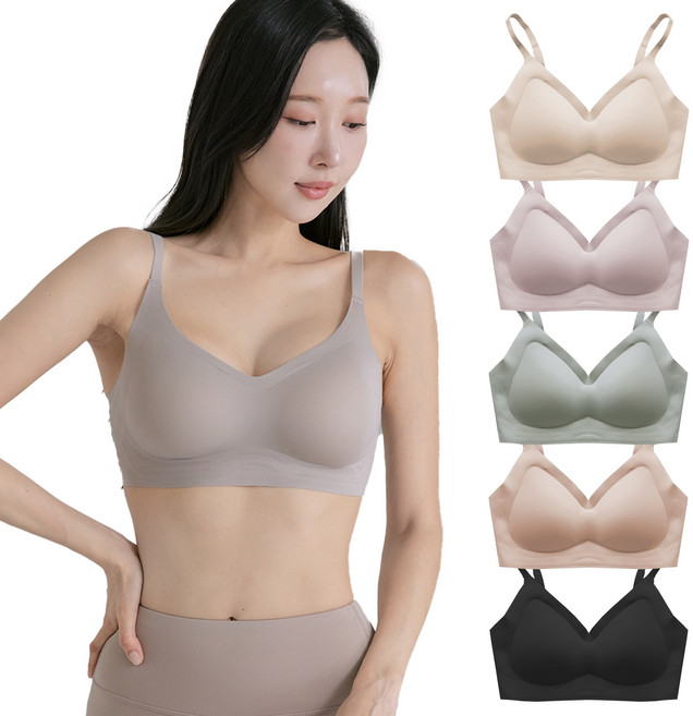 cikicoco 볼륨패드 노와이어 심리스 후크브라 1P/2P 4cm 뽕패드 증정