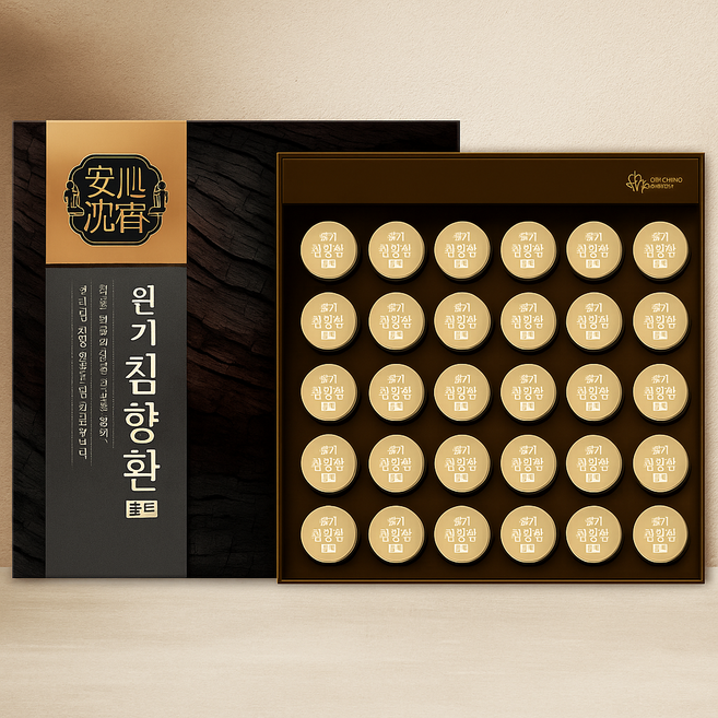 프리미엄 침향환 초고함량 발효 침향 효능 황제 침향원 침향단 원기 침향환 골드, 60개, 3.75g