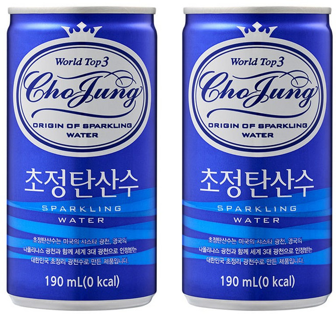 초정탄산수 플레인, 190ml, 60개