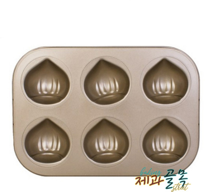 제과골목 홈 밤팬 6구 밤모양 마들렌틀, 1개