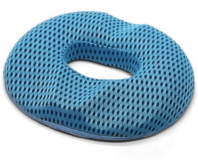 미니플 4D 도넛방석 메모리폼 기능성 회음부 방석, 메쉬블루, 여성용