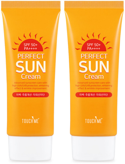 터치미 퍼펙트 선크림 SPF50+ PA+++, 60ml, 2개